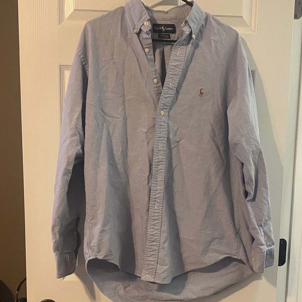 Ralph Lauren Men's Light Blue Button Down Shirt